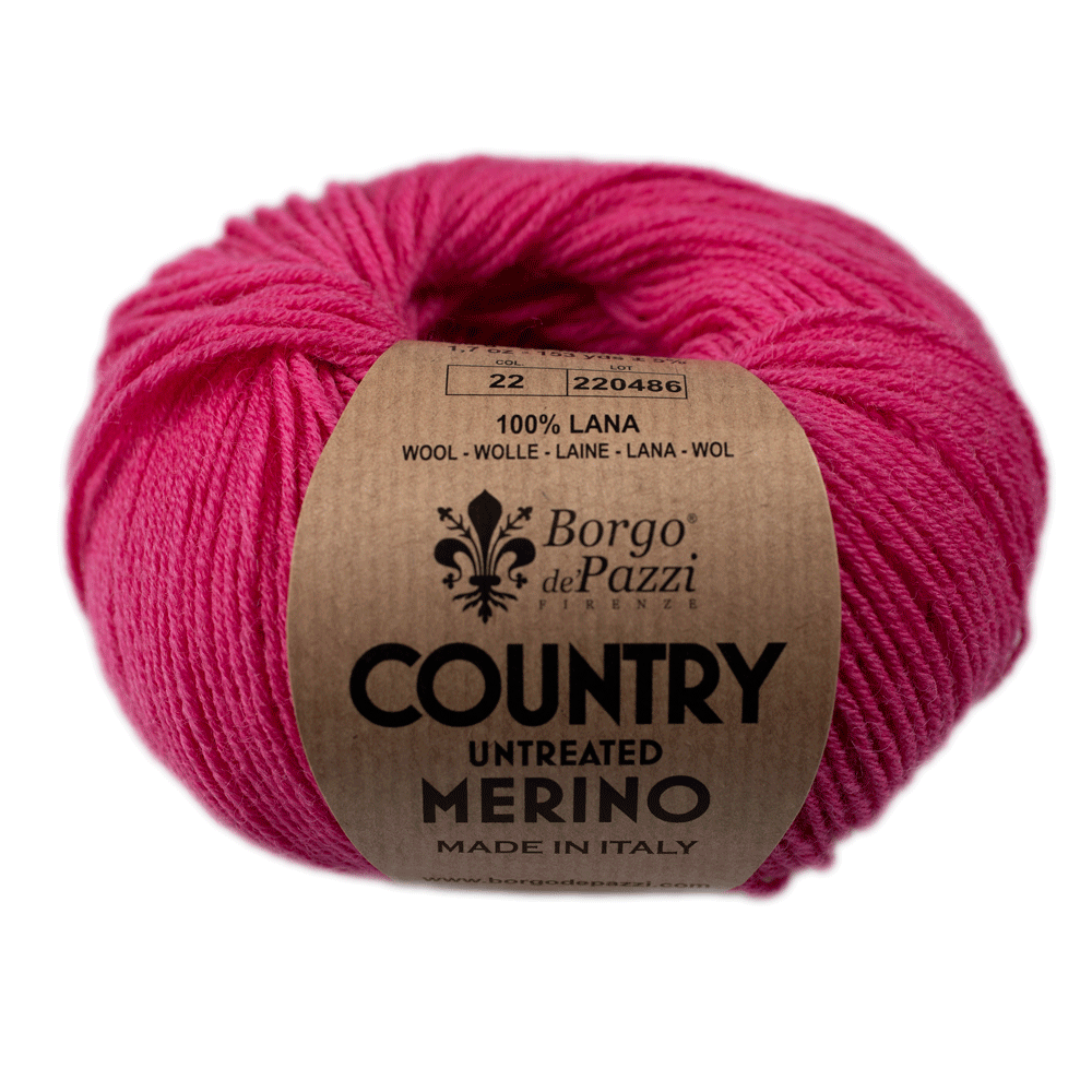 Příze Borgo Country Merino fuchsie