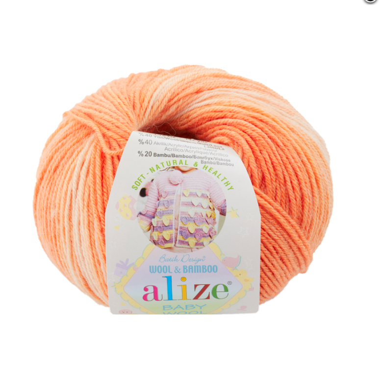 Příze Alize Baby wool oranžová